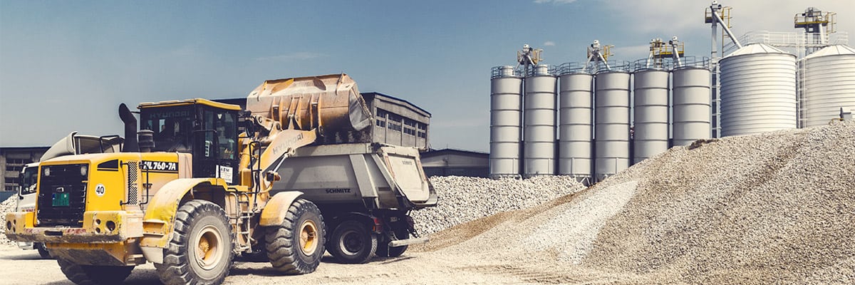 gravel being loaded onto truck