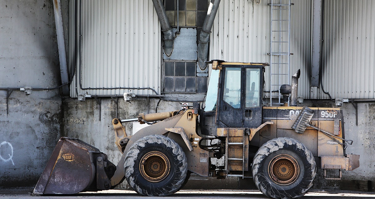 loader at construction site